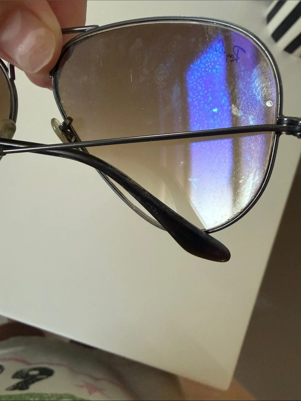Ray-Ban Aviator Sunglasses with Gradient Gray Lenses and Silver Frame
